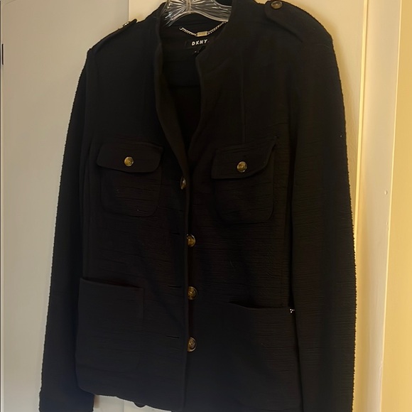 DKNY Black Utility Jacket with Structured Silhouette - Picture 1 of 3